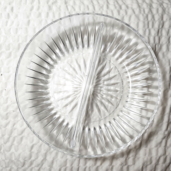 Unknown Dining Vintage Depression Era Clear Glass Divided Serving Tray Poshmark